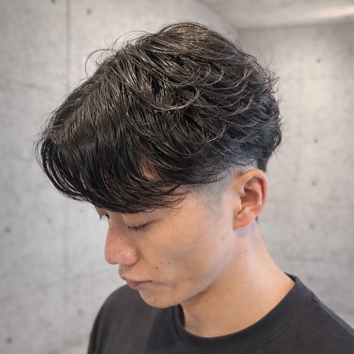 ショート パーマ メンズ カット パーマ スナップフォト確認 お願いします!竹内のヘアスタイル