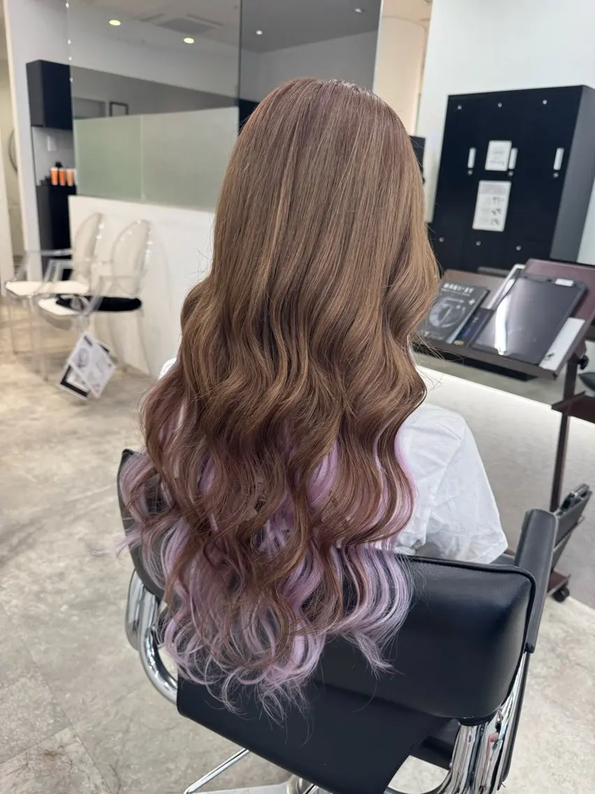 ロング ヘアカラー エクステ lisa  ︎︎のヘアスタイル