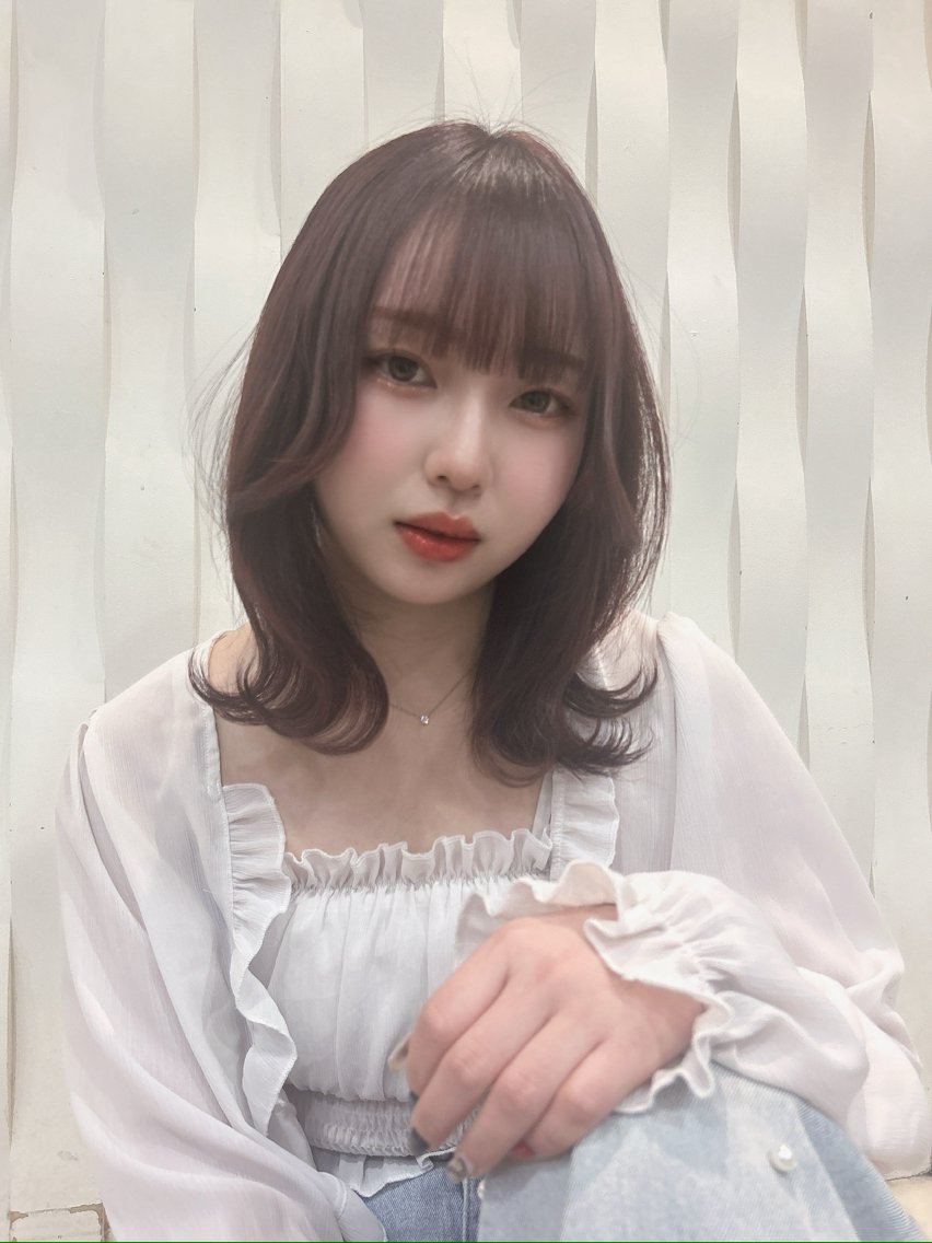 ミディアム カラー ブラウンカラー 平田 一成のヘアスタイル