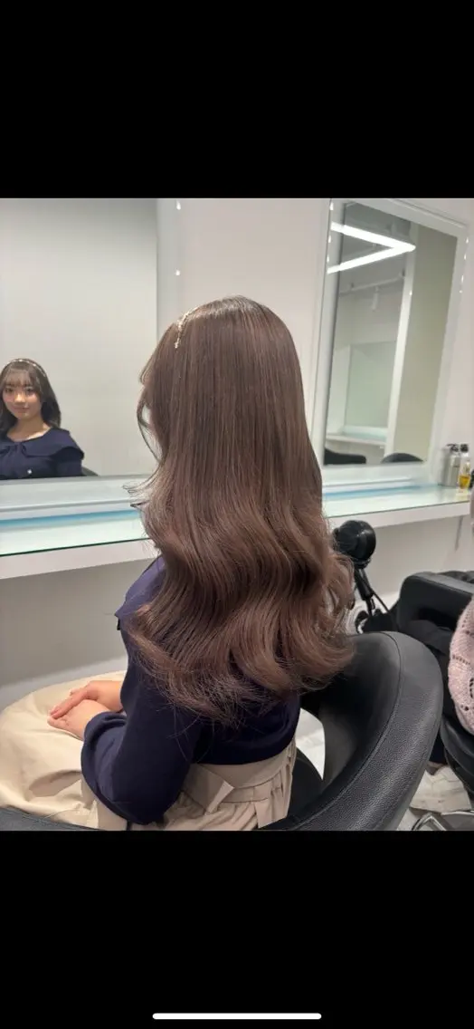 ロング カラー ヘアカラー トリートメント 💖ミルクティー💖 あかり💖のヘアスタイル