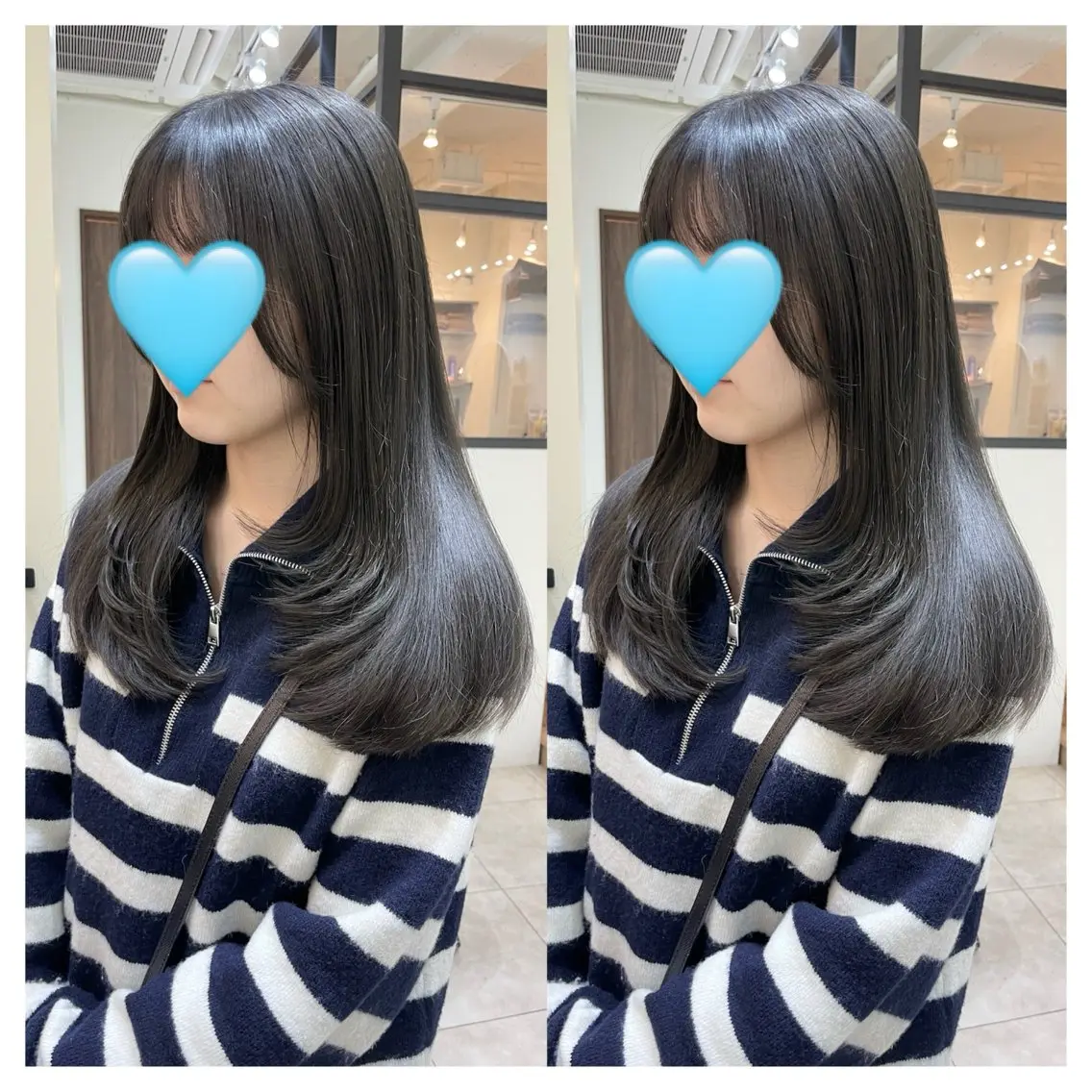 セミロング カラー カット ヘアカラー トリートメント 村山 茉衣のヘアスタイル