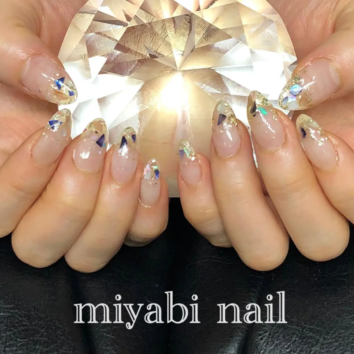 ネイル ジェルネイル キラキラネイル 持ち込み ハンドネイル miyabi nail 桂川駅近くのネイルデザイン