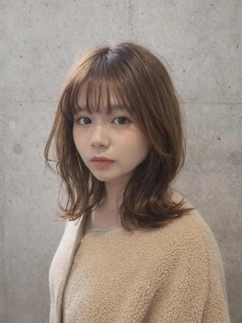 ミディアム カラー ミディアムレイヤー 透明感カラー レイヤーカット カット ヘアカラー トリートメント terra✂️川嶋 大輔のヘアスタイル