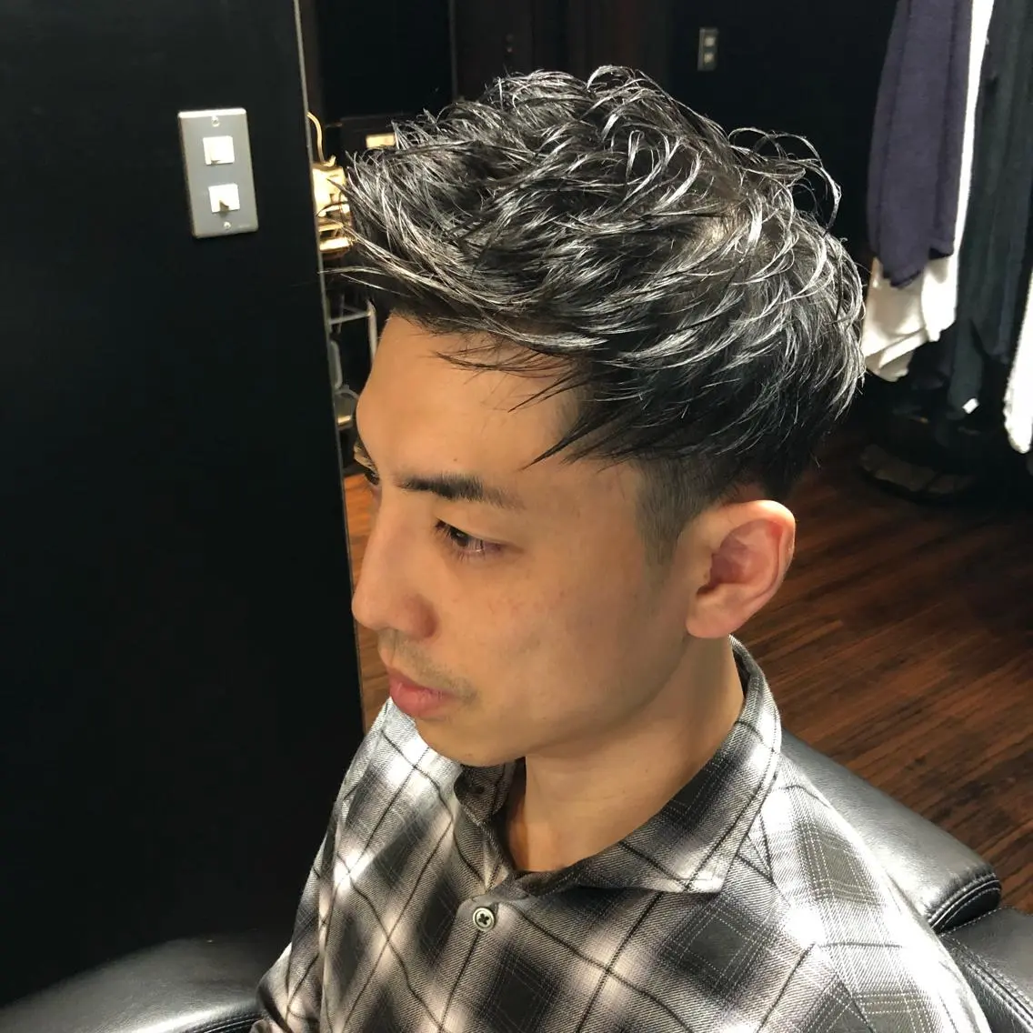 ショート パーマ メンズ 木村 りきのヘアスタイル