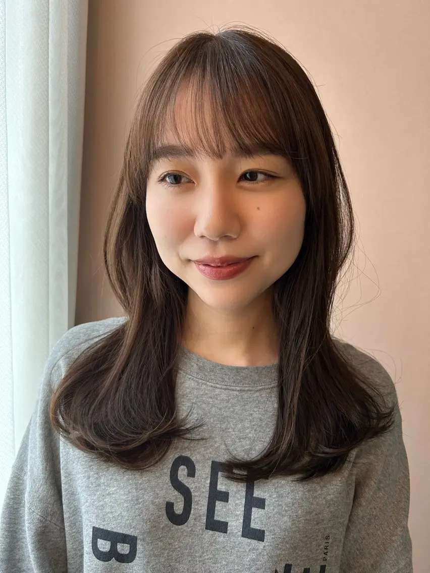 ロング カラー ベージュカラー ヘアカラー トリートメント hubhair レイヤー/透明感のヘアスタイル