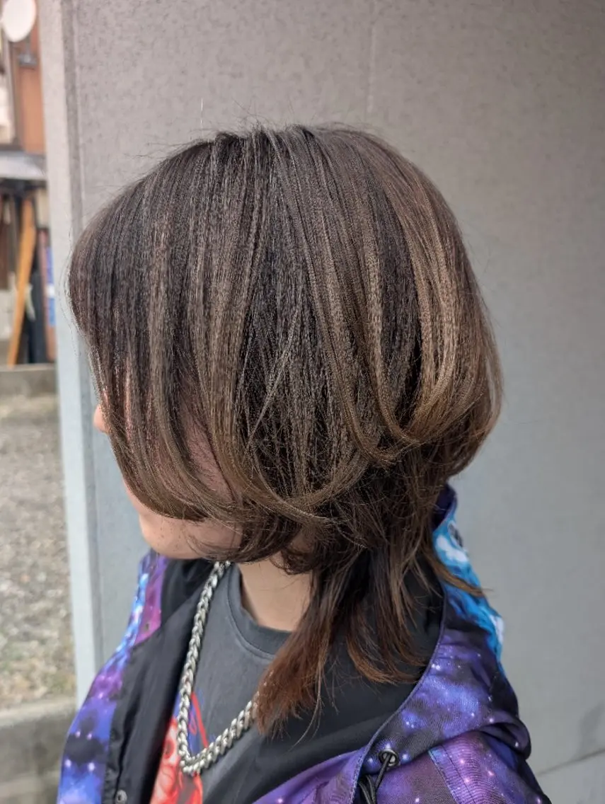 ミディアム メンズ メンズウルフカット ウルフカット 河野日南/メンズ全般 /ヘアケア/髪質改善のヘアスタイル