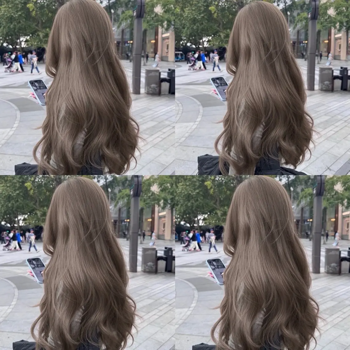 ミディアム ヘアカラー トリートメント ヘッドスパ 透明感♡グレージュ ♡ミルクティー♡のヘアスタイル