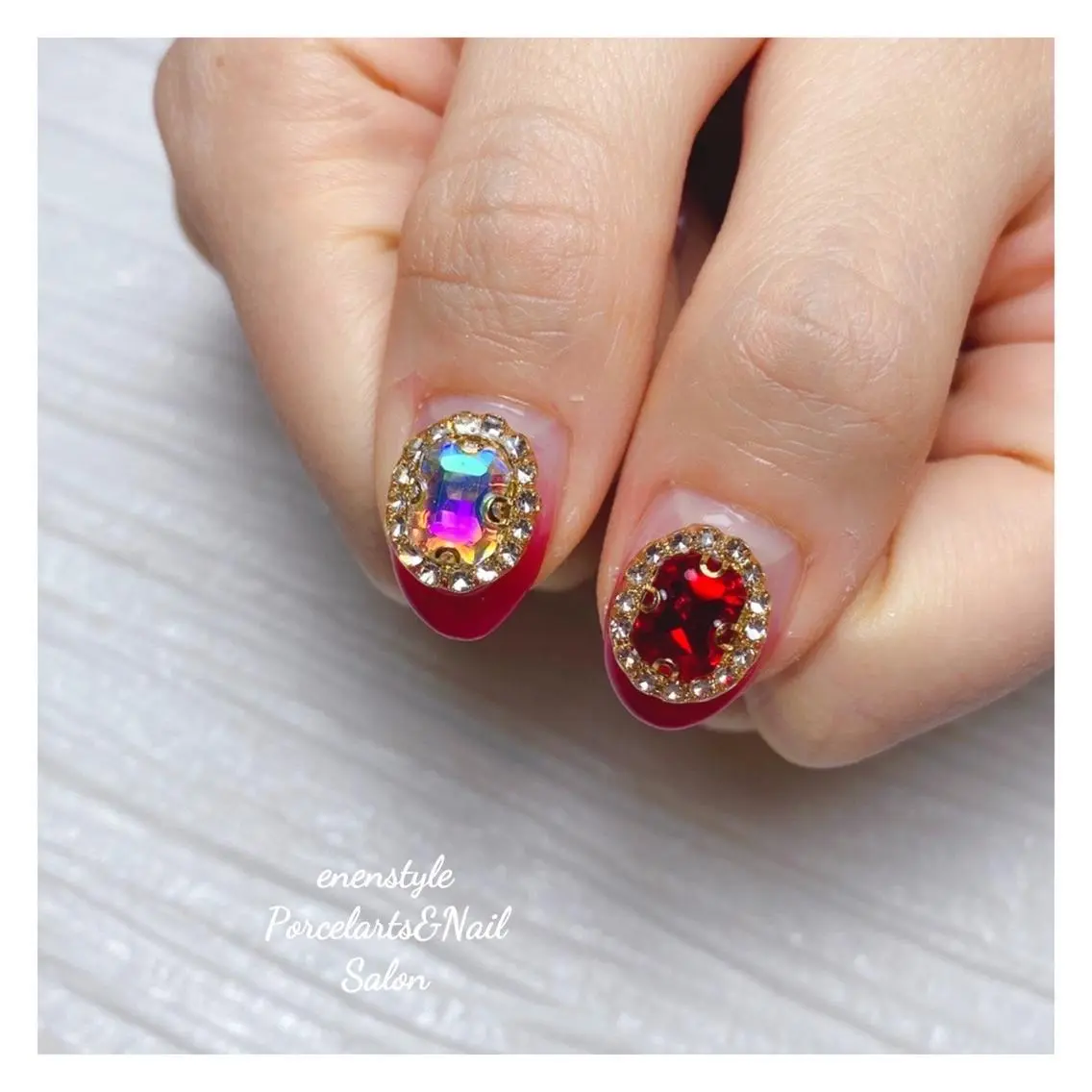 ミディアム ネイル 🐾enen style 🐾のネイルデザイン
