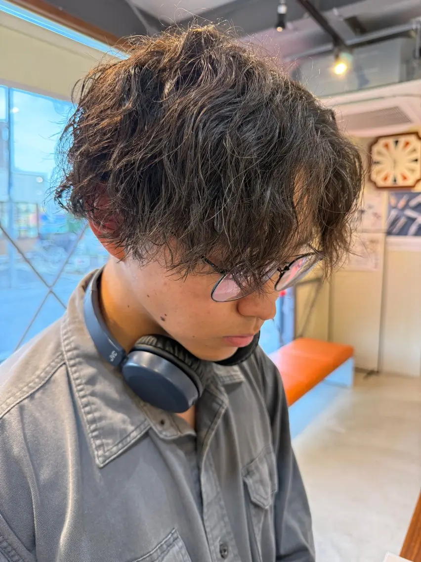 パーマ カット パーマ 梅田 拓実のヘアスタイル