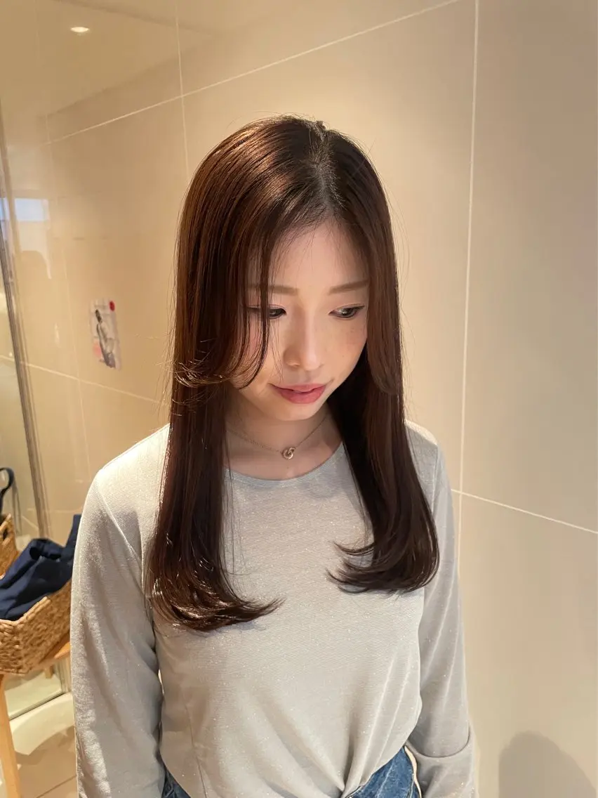 ロング パーマ カット 縮毛矯正 トリートメント 縮毛矯正/レイヤー 🌙児玉光瑠のヘアスタイル