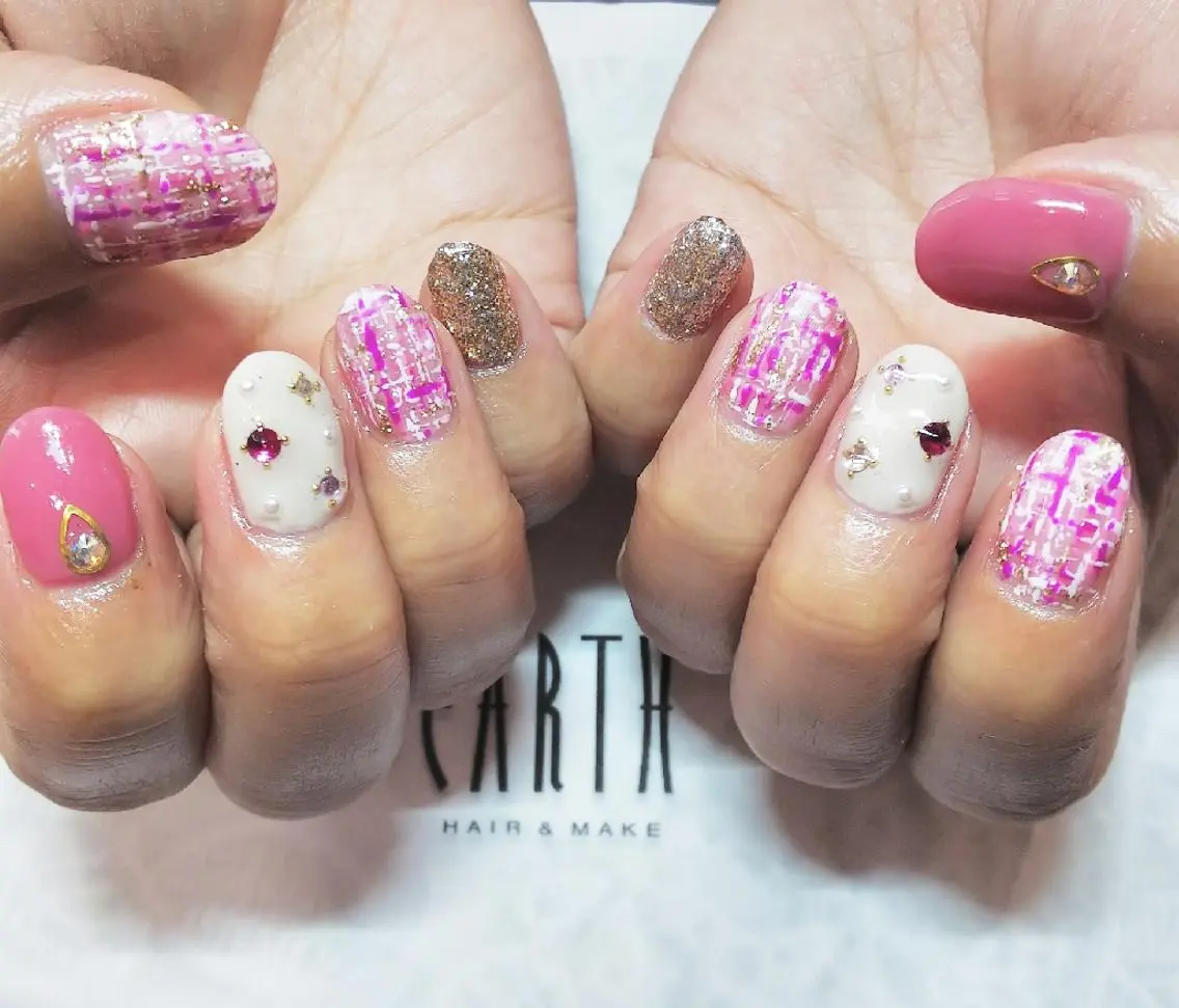 ネイル ツイードネイル ハンドネイル Ne naiL ruricoのネイルデザイン