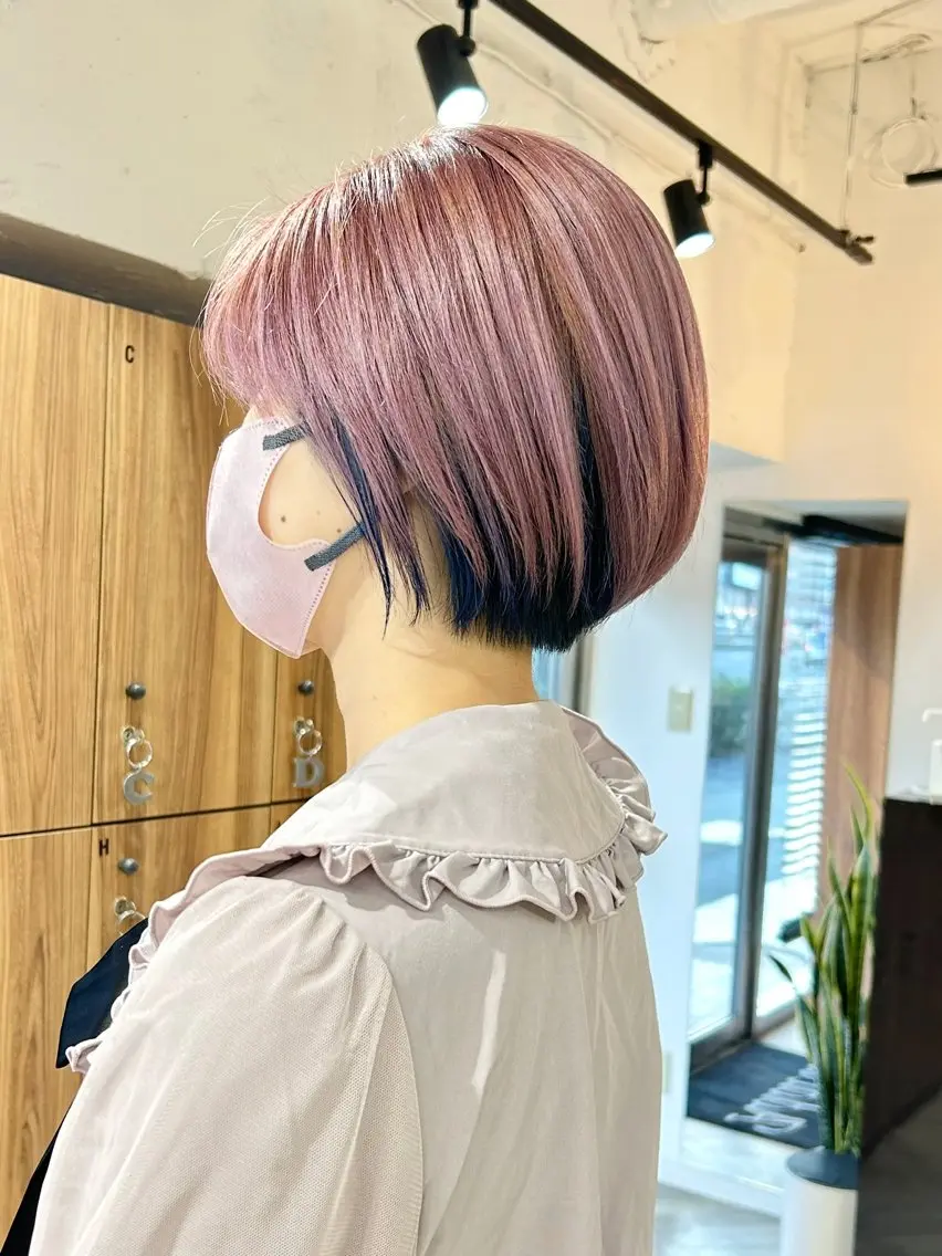ショート カラー カット ヘアカラー トリートメント 艶髪/ショート/ ボブ/なつきのヘアスタイル