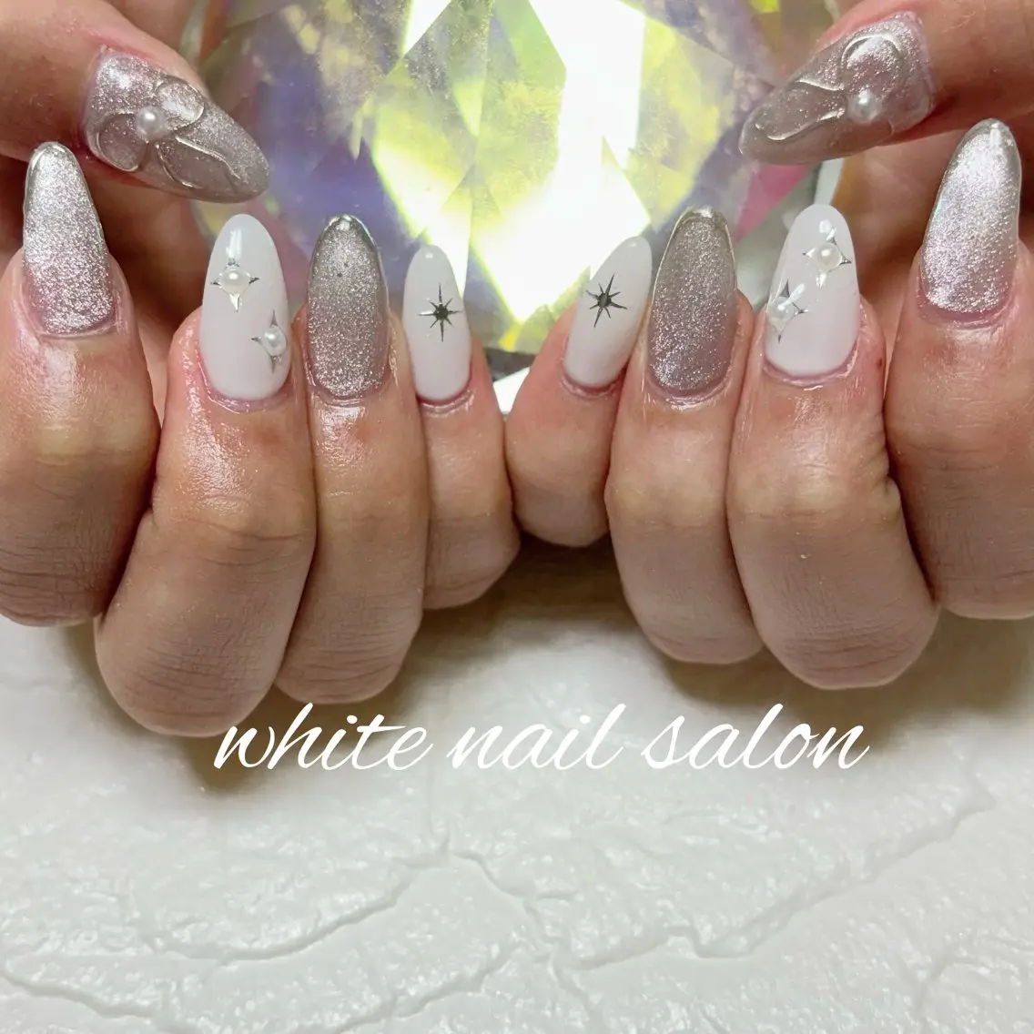 ネイル フットネイル 持ち込み ハンドネイル white nail salonのネイルデザイン