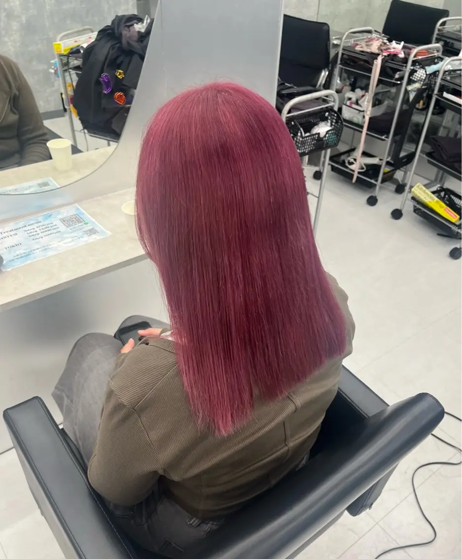 カラー pink hair 🩷mayu🩷のヘアスタイル