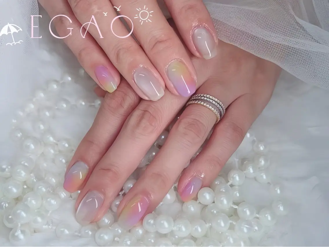 ネイル アートネイル フットネイル フレンチネイル ジェルネイル グラデーション EGAO NAIL 錦糸町店のネイルデザイン