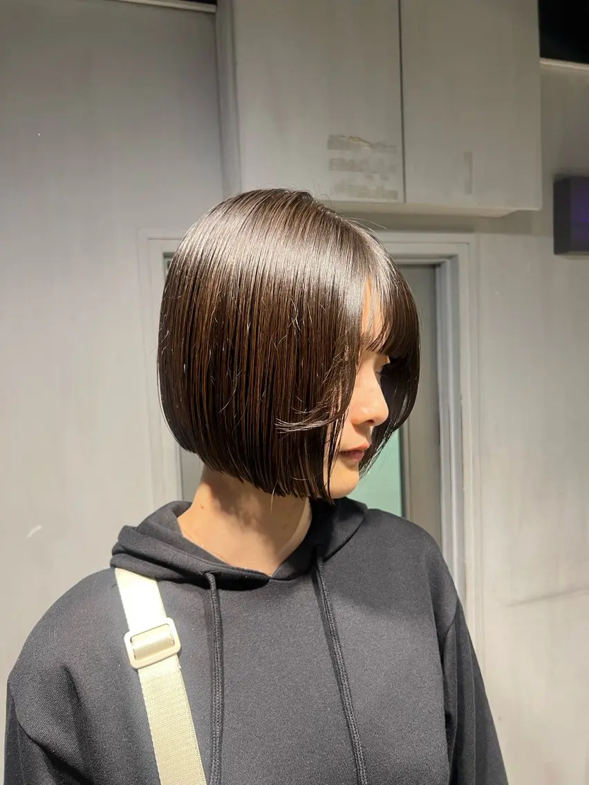 ショート カラー カット ヘアカラー NANAMI🩵 大人可愛い韓国ヘアのヘアスタイル