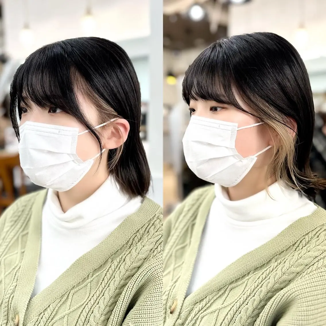 セミロング カラー パーマ ヘアアレンジ メンズ キッズ ネイル マツエク・マツパ アイブロウ 似合せレイヤー/ 柔らか透明感カラーのヘアスタイル