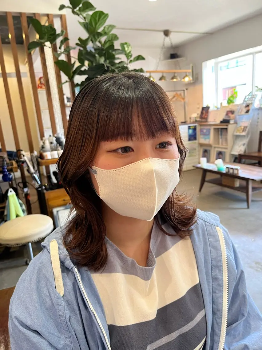 セミロング くびれヘア 🫧透明感カラー× レイヤー🫧HARUのヘアスタイル