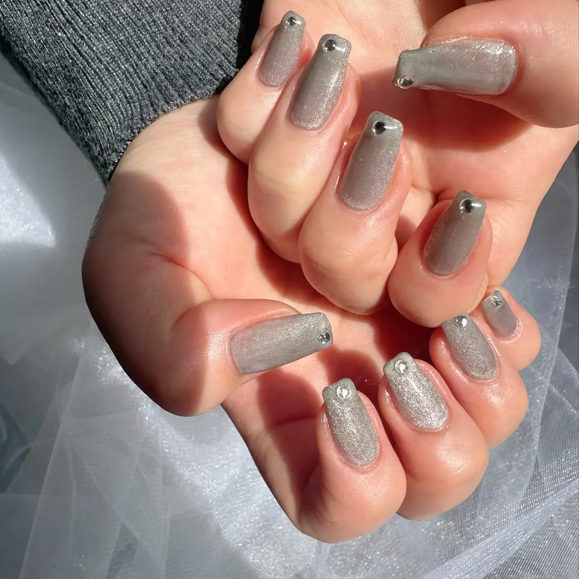 ネイル クリアネイル 氷ネイル・うるうるネイル キラキラネイル 韓国ネイル マグネットネイル 🪞KAPE NAIL 🪞のネイルデザイン