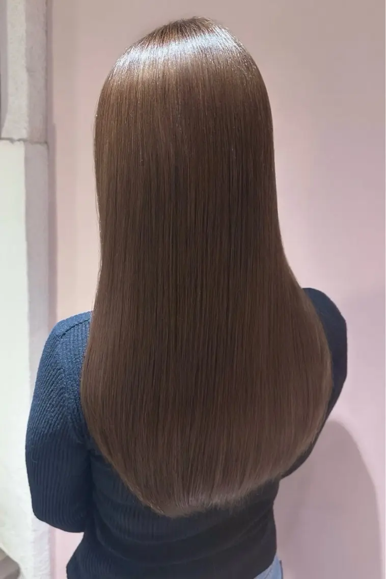 ロング カラー ベージュカラー 透明感カラー トリートメント 髪質改善・艶髪カラー 🌷miku🌷のヘアスタイル
