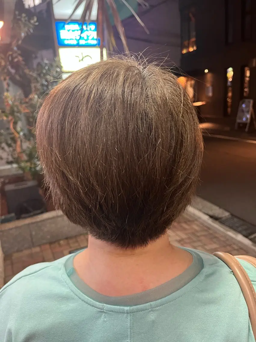ショート カット 縮毛矯正⚡️カラー いいじまのヘアスタイル