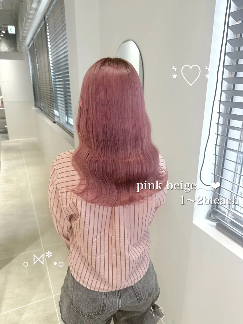 ミディアム カラー ヘアアレンジ カット ヘアカラー トリートメント ヘッドスパ ヘアセット 💕上野美容師☁ ブリーチ💖サワのヘアスタイル