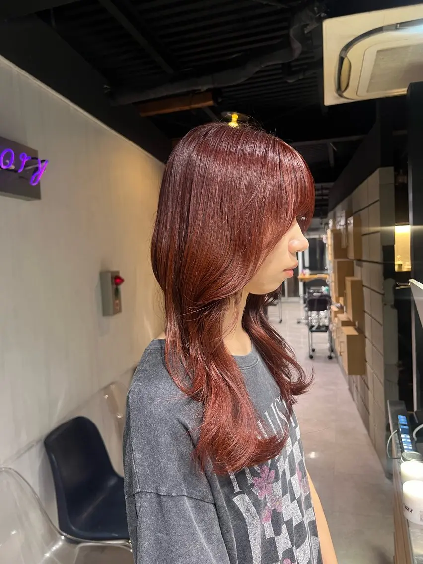 ロング カラー ヘアカラー NANAMI🩵 大人可愛い韓国ヘアのヘアスタイル