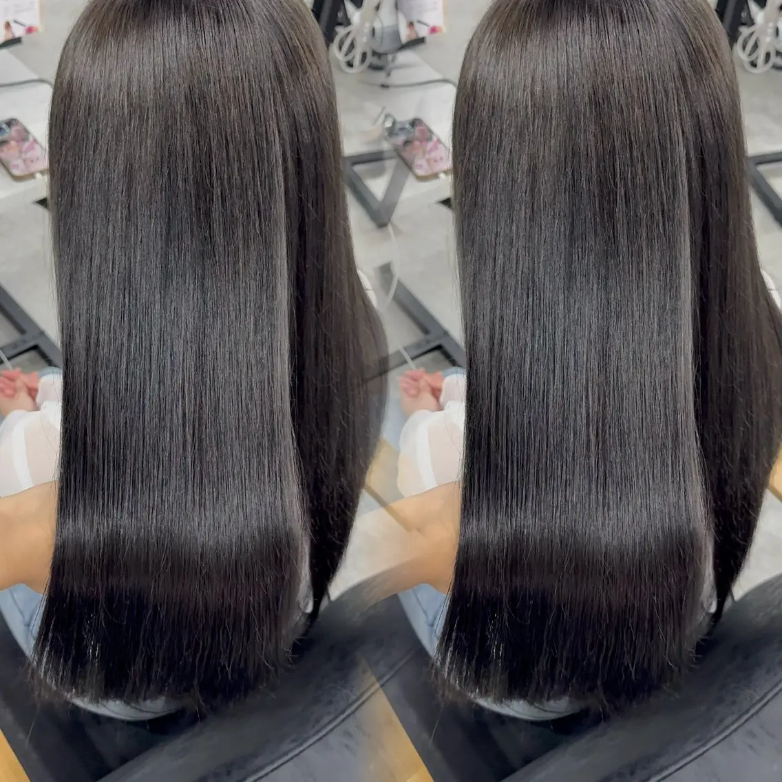 ロング カラー アッシュ アッシュブラウン ベージュカラー 黒髪 ブリーチ カット ヘアカラー トリートメント 赤み無し柔らかカラー 【梅田】madokaのヘアスタイル