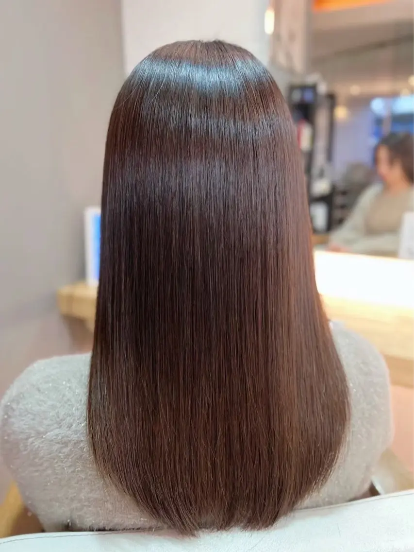 ロング カット ヘアカラー トリートメント 中農 有梨恵のヘアスタイル
