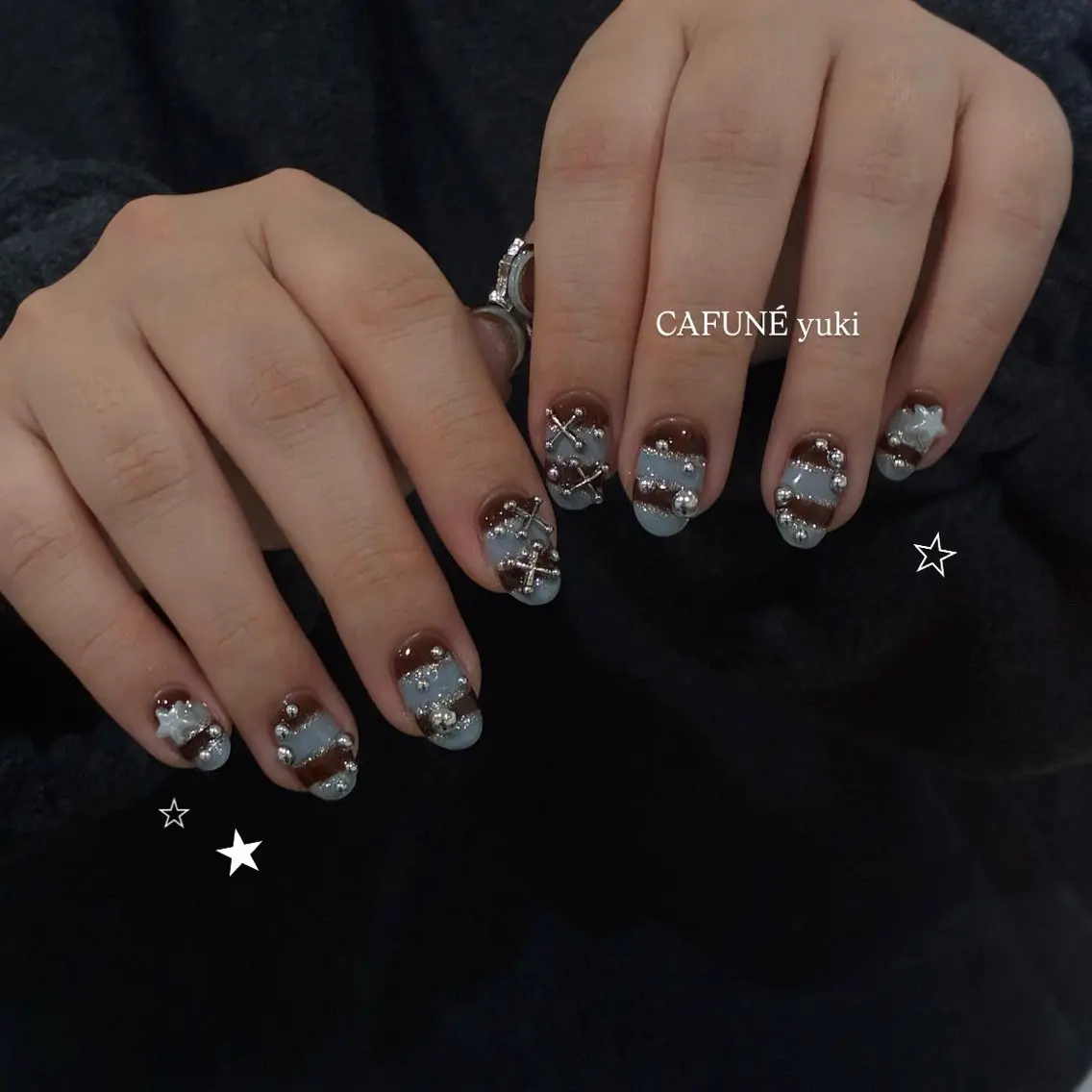 ネイル ハンドネイル 🎼CAFUNÉ_ TOKYO.•*¨のネイルデザイン