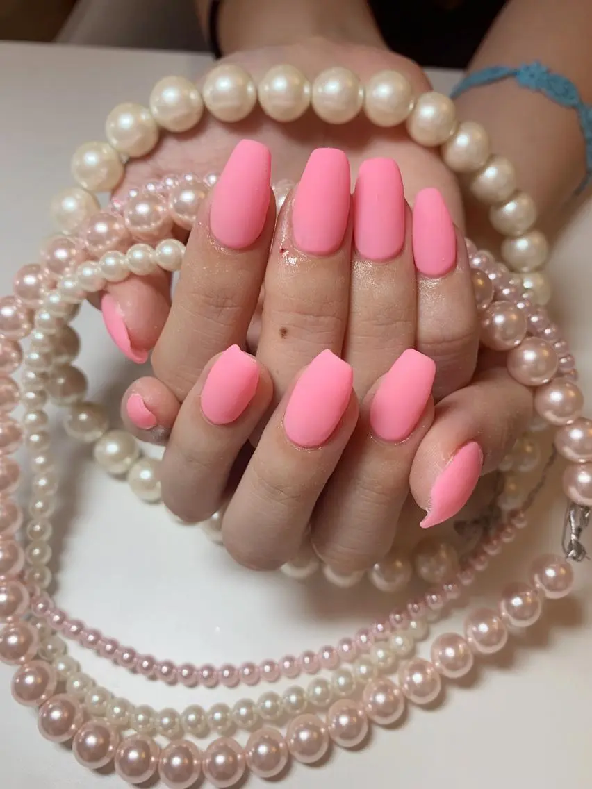 ❤️【自爪】オフ込 うるっ☆ワンカラーネイル🎀の写真