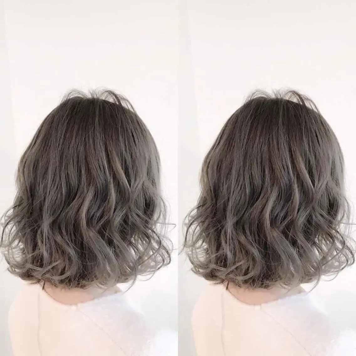 ショート カラー パーマ グラデーションカラー グレージュ ✖️リーアキト LEEAKITO✖️のヘアスタイル