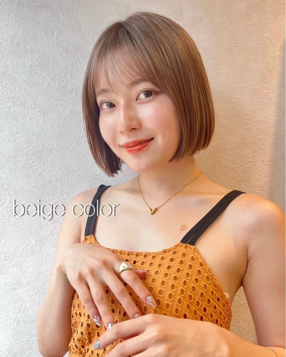 ショート カット ヘアカラー トリートメント けいし🐬ボブ 美髪縮毛矯正のヘアスタイル