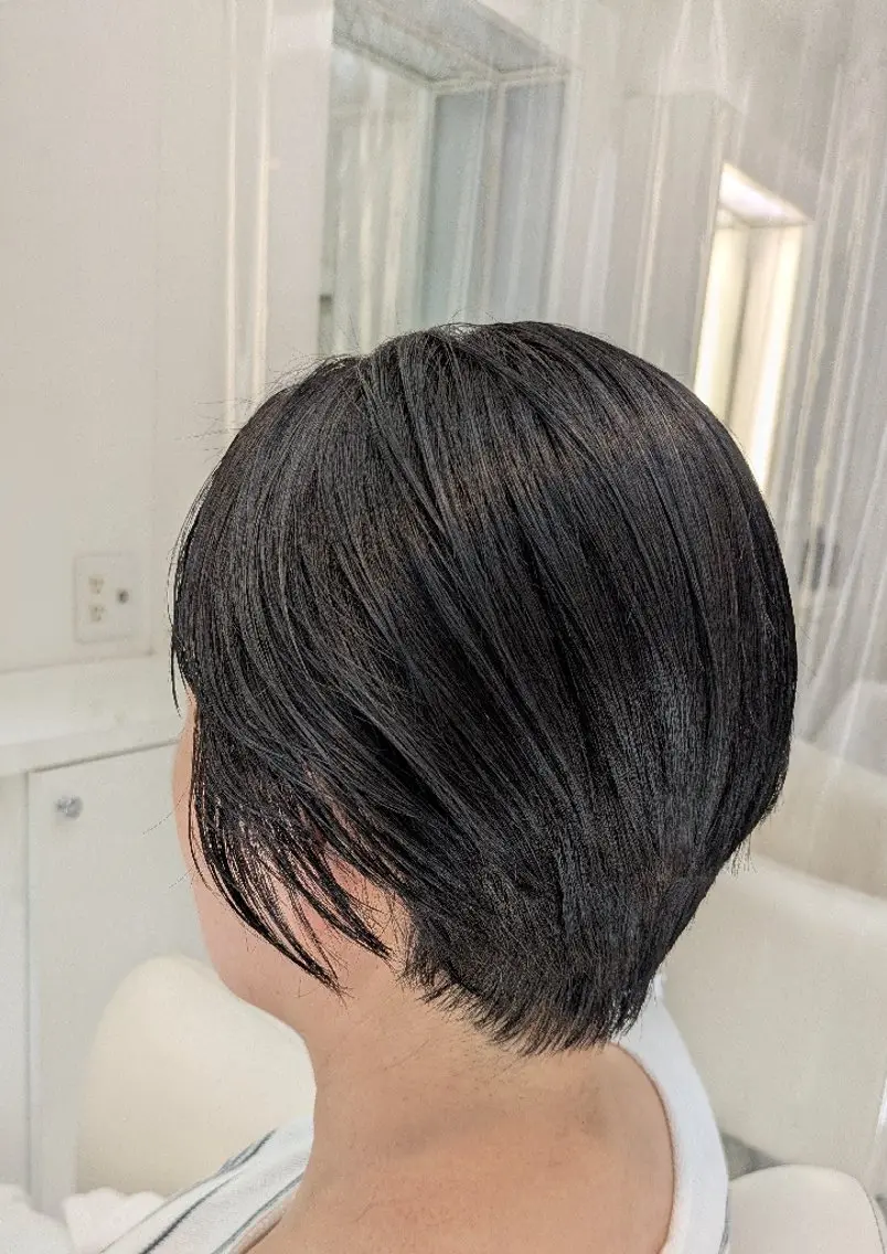 ショート 中野韓国レイヤー× ウルフ  本木之教
のヘアスタイル