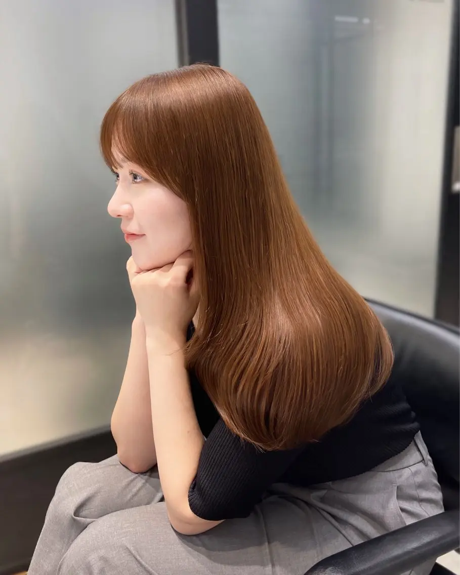 セミロング 韓国風ヘア レイヤーカット カット ヘアカラー トリートメント 韓国レイヤーカット 髪質改善▫️水野有真のヘアスタイル