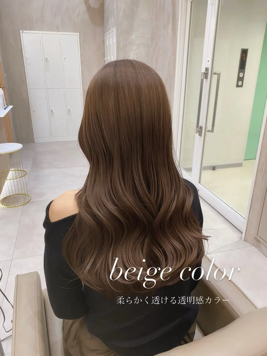 セミロング カラー ヘアアレンジ ベージュカラー ブリーチ 透明感カラー ダブルカラー グレージュ ヘアカラー トリートメント ヘアセット 赤み消し🫧韓国ヘア 🫧藤岡誠也のヘアスタイル