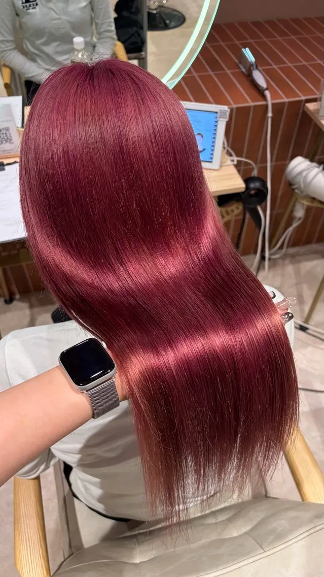 ロング カラー ヘアカラー トリートメント 🎀暖色カラー/ ハナ🎀のヘアスタイル
