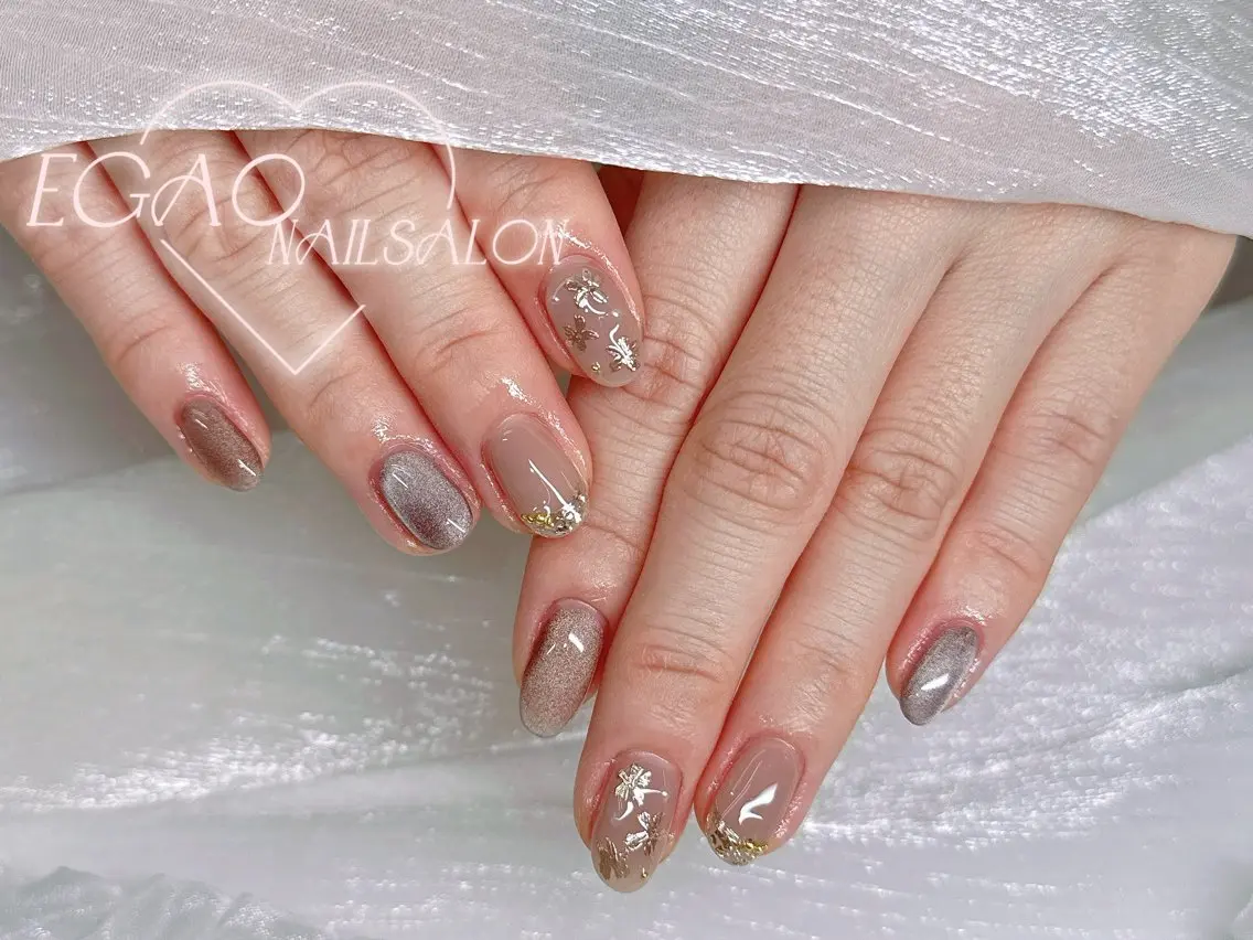 ネイル アートネイル フットネイル フレンチネイル ジェルネイル グラデーション ハンドネイル EGAO NAIL 錦糸町店のネイルデザイン