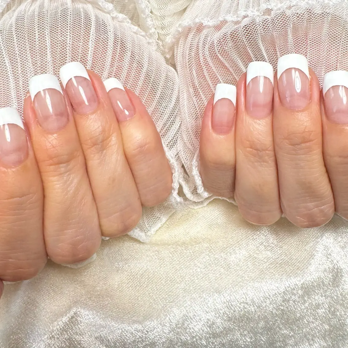 ネイル クリアネイル フレンチネイル ハンドネイル Hana_ Rieのネイルデザイン