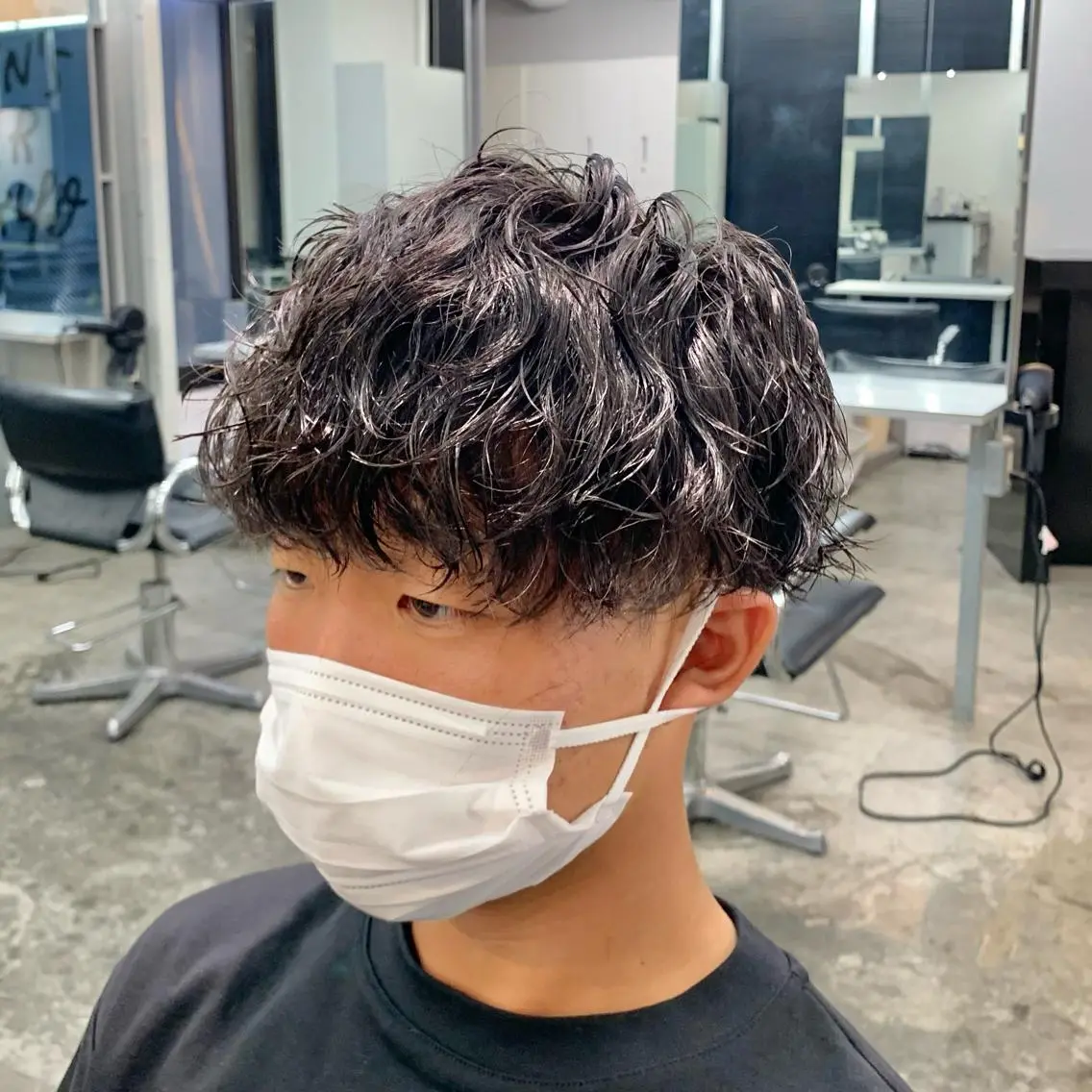 ショート パーマ メンズ マッシュ カット パーマ メンズ特化美容師/ 藤戸 椋のヘアスタイル