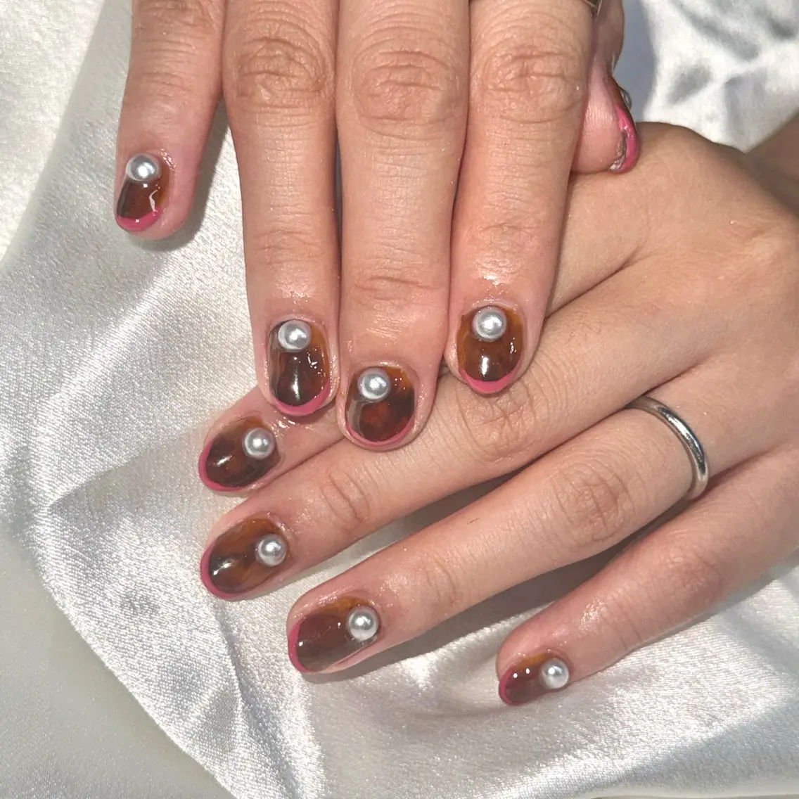 ネイル べっ甲ネイル ハンドネイル ★Rinail... .のネイルデザイン