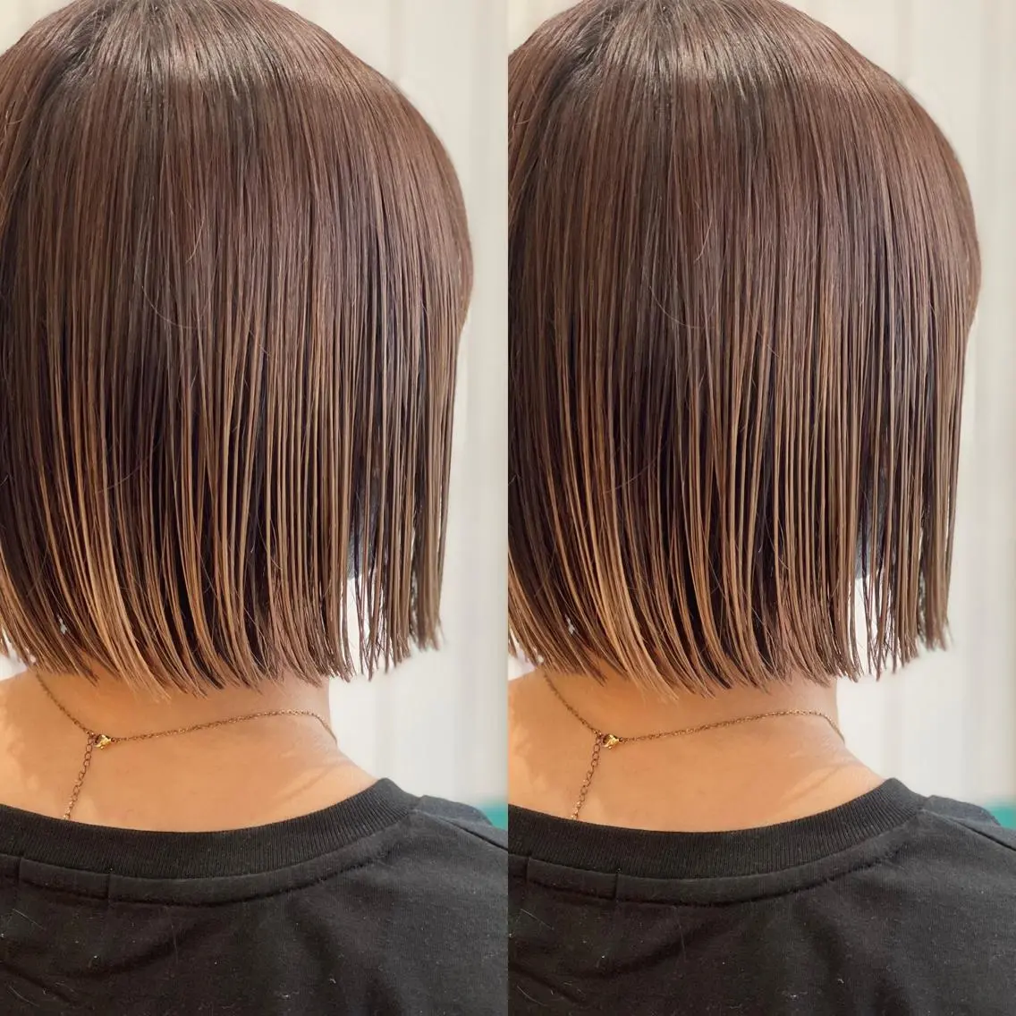 ミディアム 切りっぱなしボブ ボブ Snaly カラー特化ページのヘアスタイル