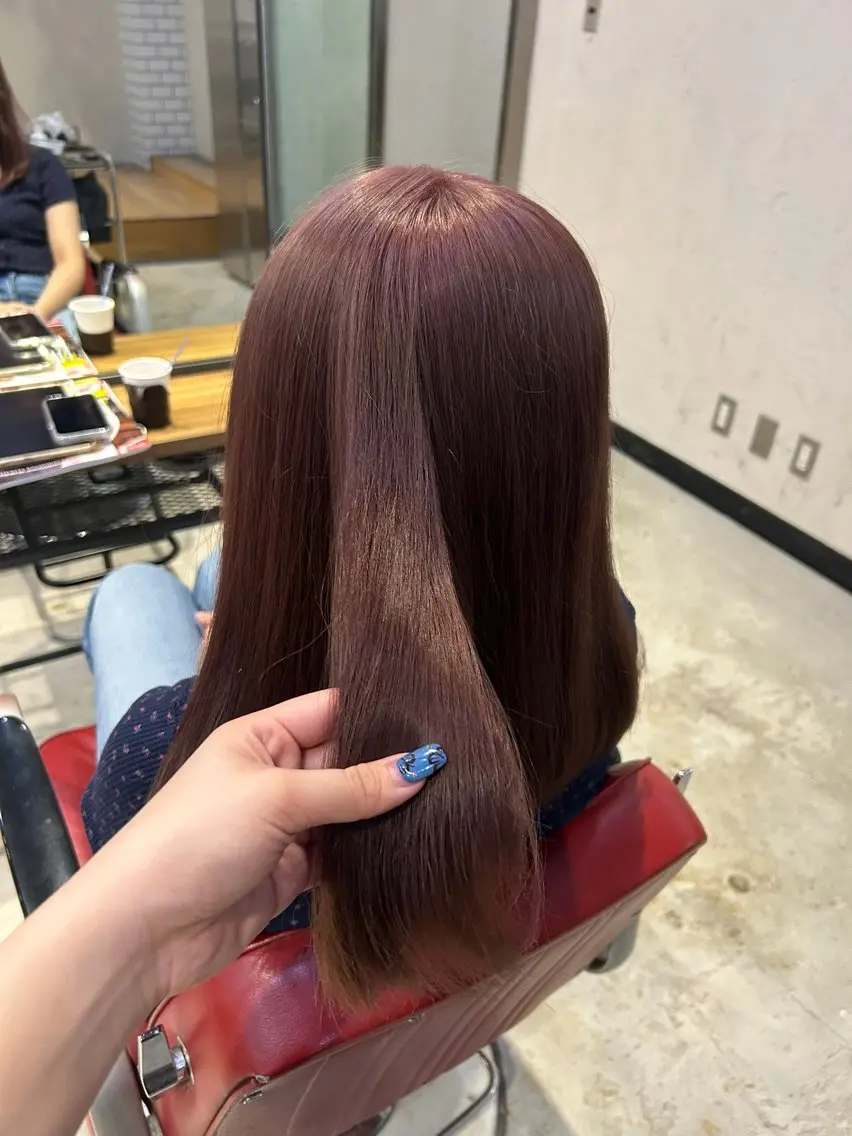 カラー ラベンダーカラー ラベンダーピンク ピンクカラー ヘアカラー 植吉 琉月のヘアスタイル