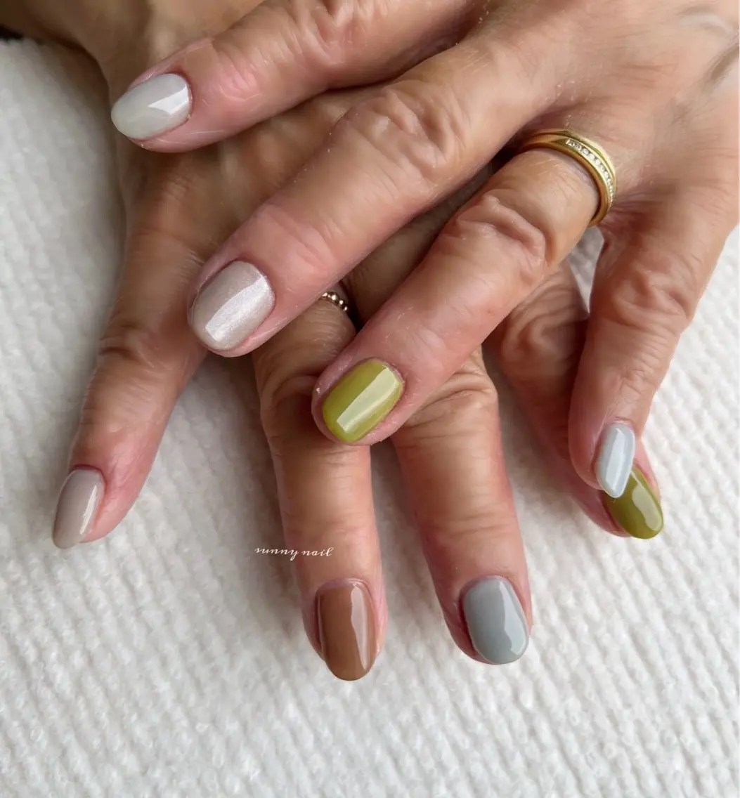 ネイル ジェルネイル ワンカラーネイル パラジェル sunny nailのネイルデザイン