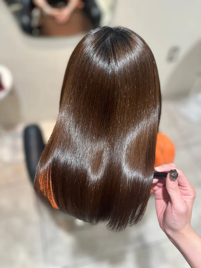 ミディアム パーマ 縮毛矯正 トリートメント 🫧美髪縮毛矯正🫧 Haruのヘアスタイル