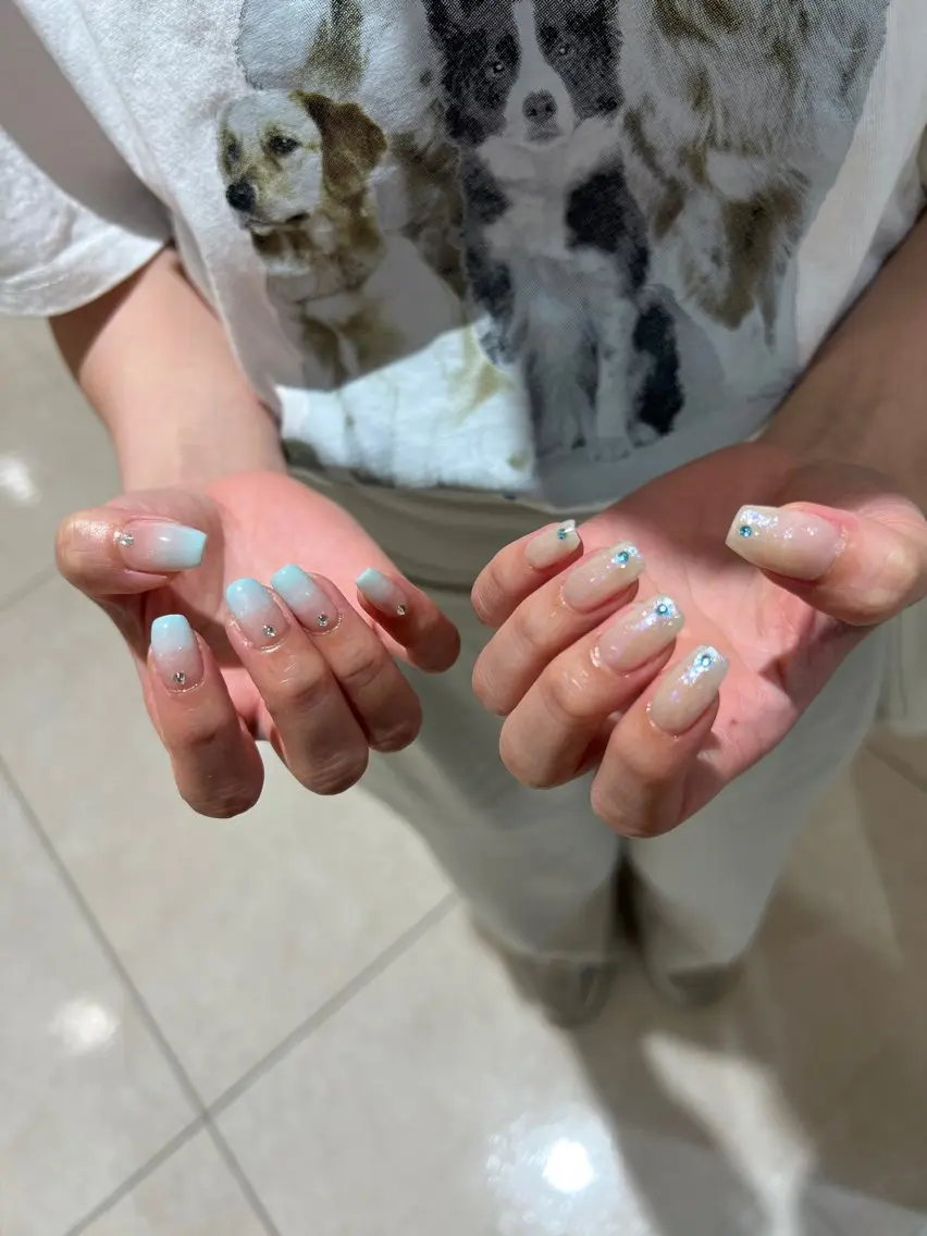 ネイル グラデーション ラメ(グリッター) ワンカラーネイル ハンドネイル 【池袋】nuts nail なつみのネイルデザイン