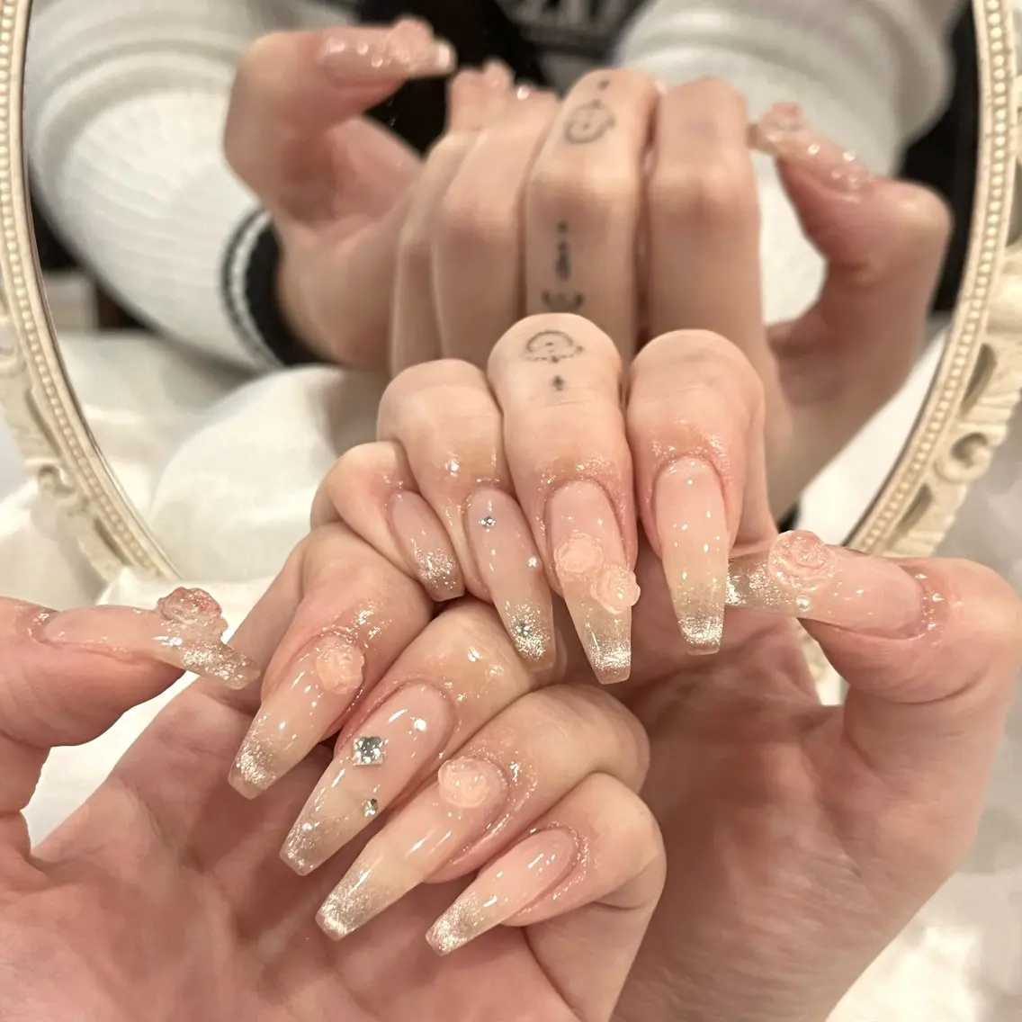 ネイル マグネットネイル 持ち込み ピンク ハンドネイル ♡Tajima Yumeka♡のネイルデザイン