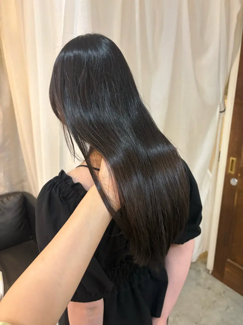 ロング 髪質改善 縮毛矯正 トリートメント ボブ/くびれボブ ⠀ゆらのヘアスタイル