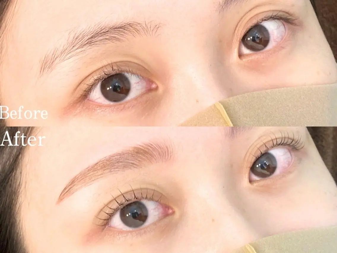 ⭐️人気No.1/リピーター割⭐️美眉Wax+オーダーメイドまつげパーマの写真