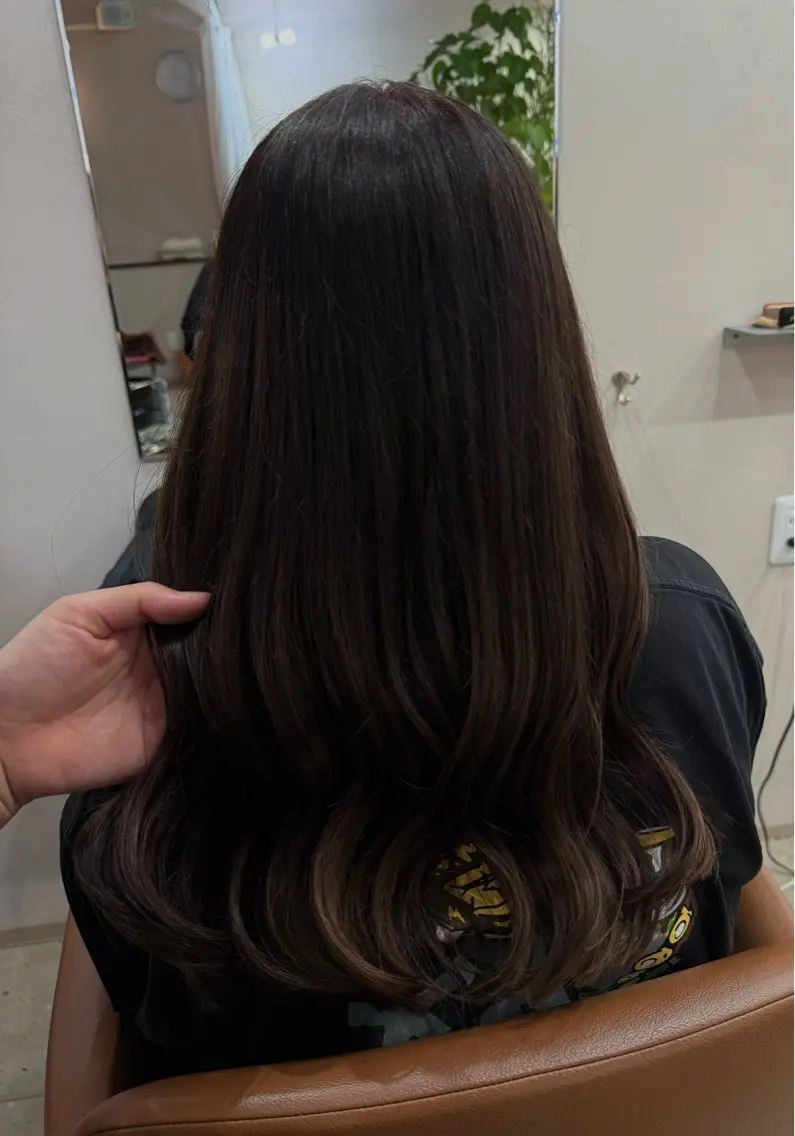 カラー ブリーチ ヘアカラー トリートメント もも ボブ/艶カラーのヘアスタイル
